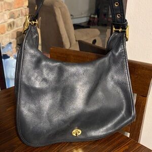 Coach Vintage Black #9718 Original Crescent
Leather Bag